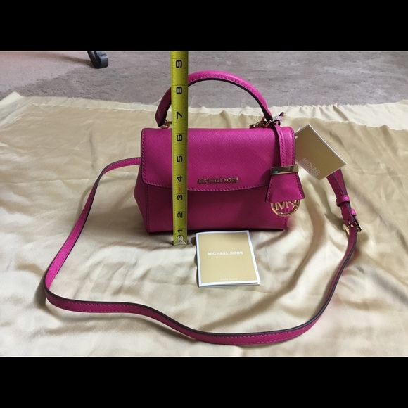 Michael Kors Bags Michael Kors Ava Raspberry Xs Leather Crossbody